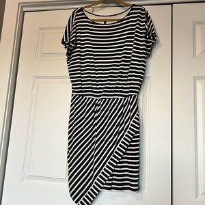 White House Black Market Asymmetrical Striped Dress